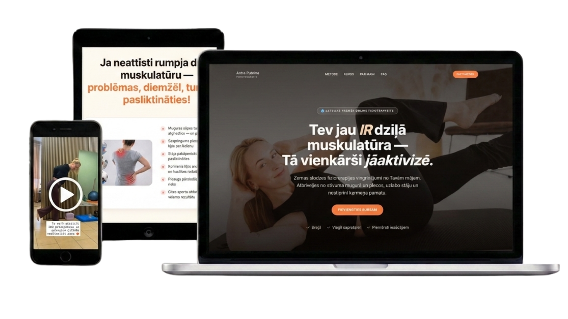 Kursa priekšskatījums dažādās ierīcēs